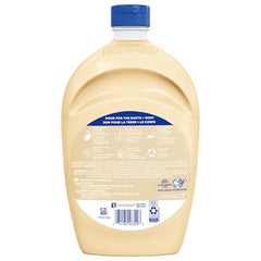 Softsoap Milk & Honey refill bottle pour demonstrates easy, mess-free refilling in bathrooms