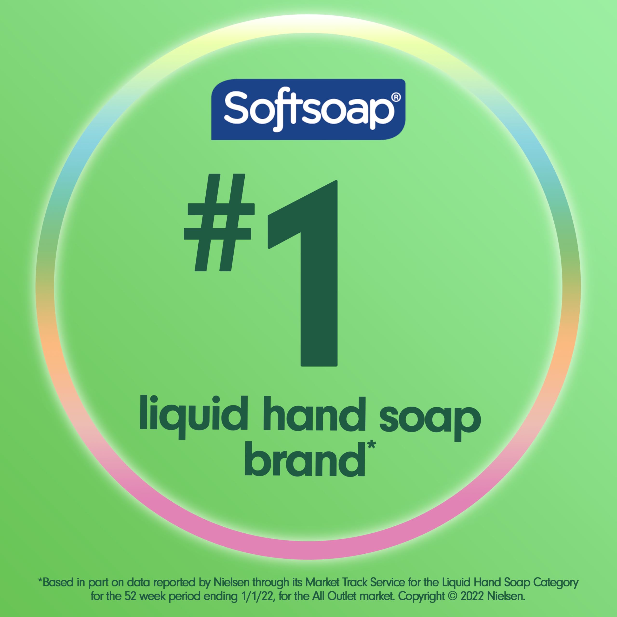Softsoap six-bottle pack on display emphasizes bulk refill convenience.