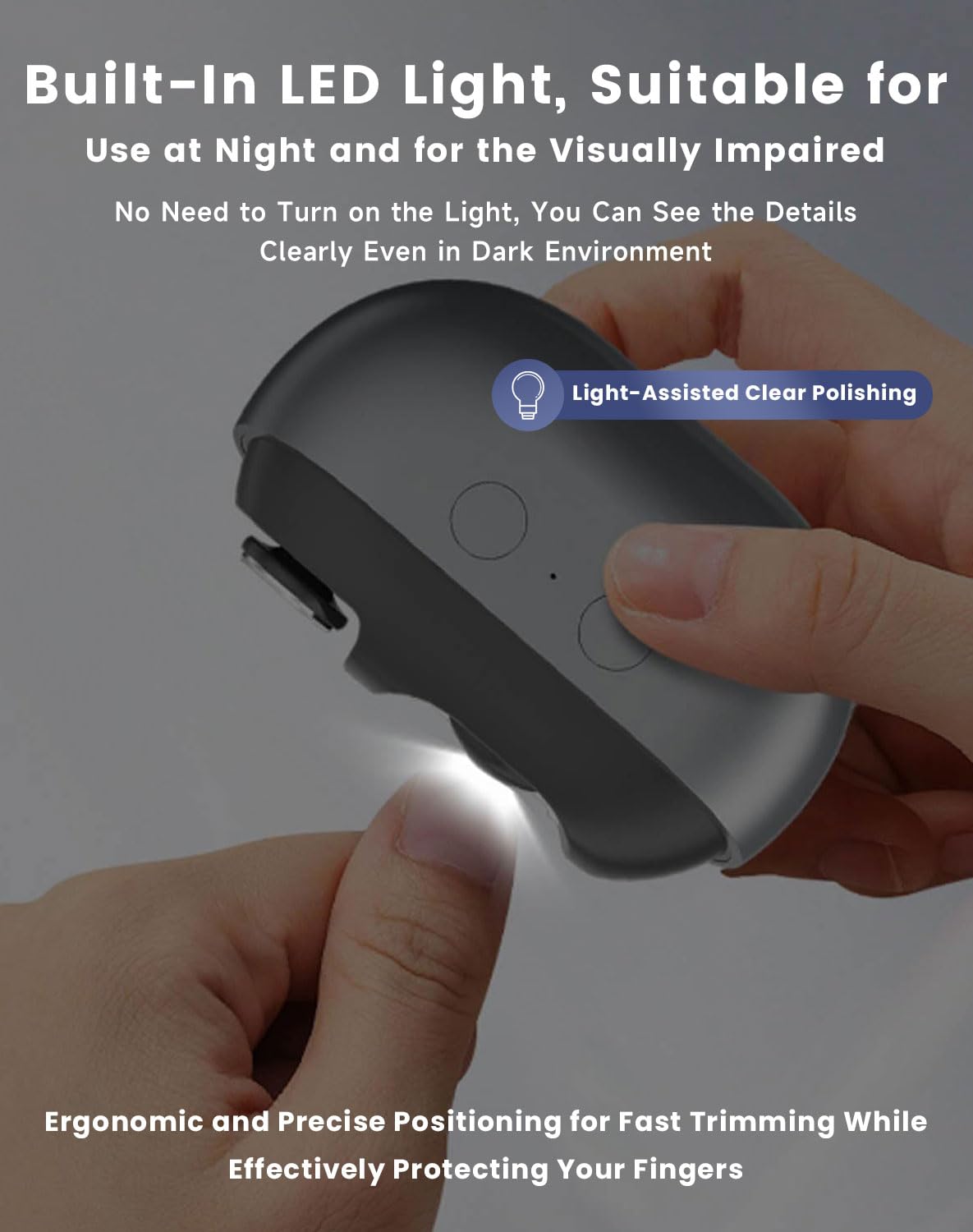 Soglude ideal for thick nails thanks to ergonomic curved design