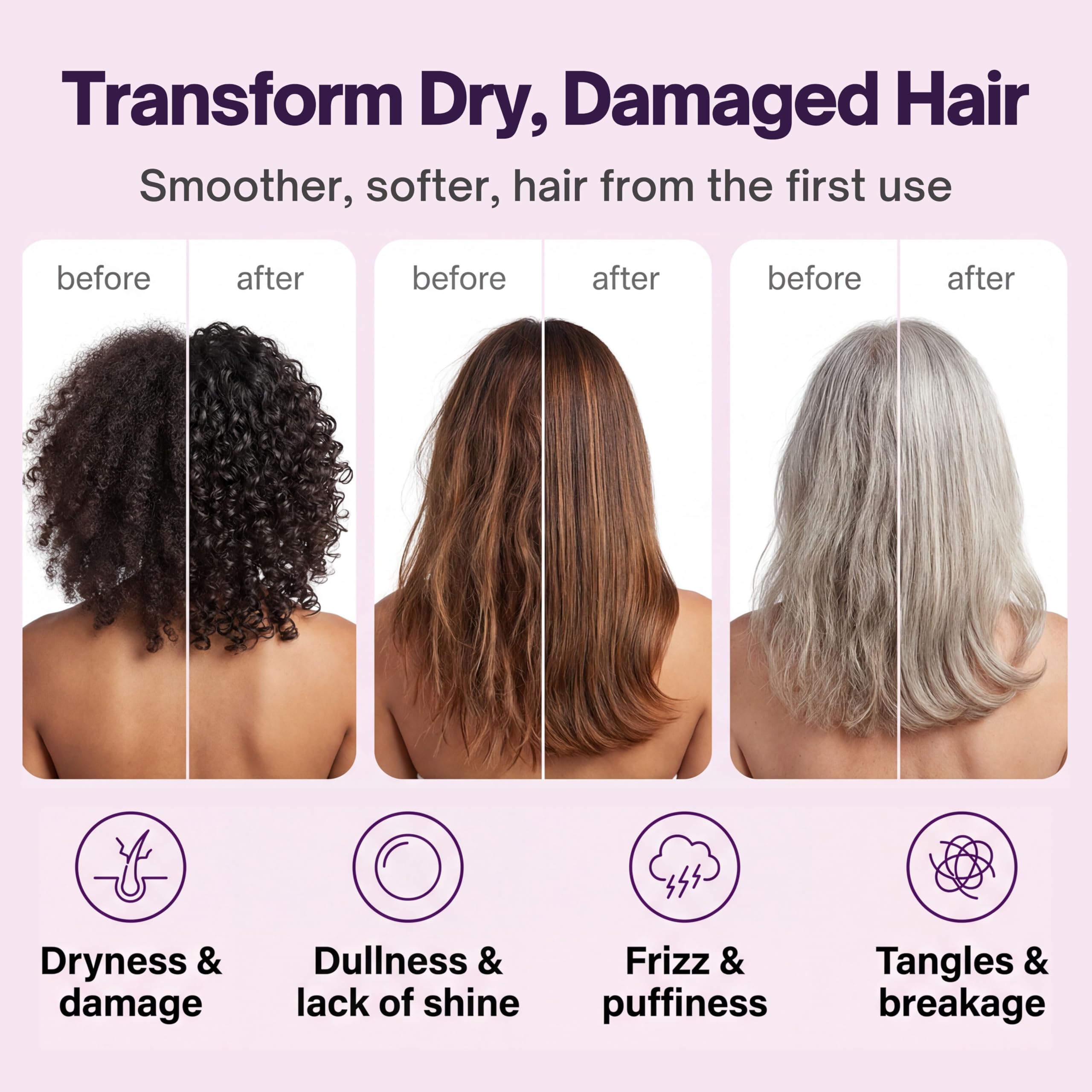 sohl-I.D. Hair Mask on finished hair, revealing enhanced shine and smoothness.