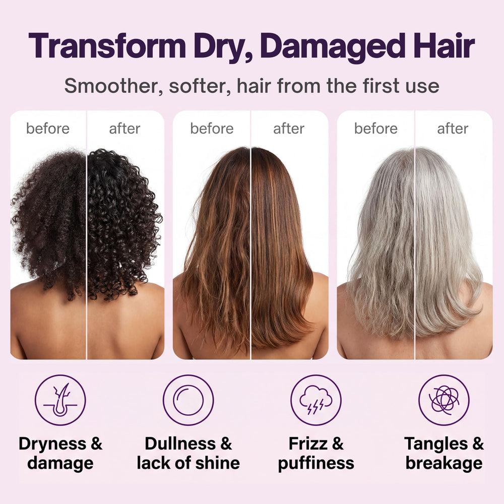 sohl-I.D. Hair Mask on finished hair, revealing enhanced shine and smoothness.