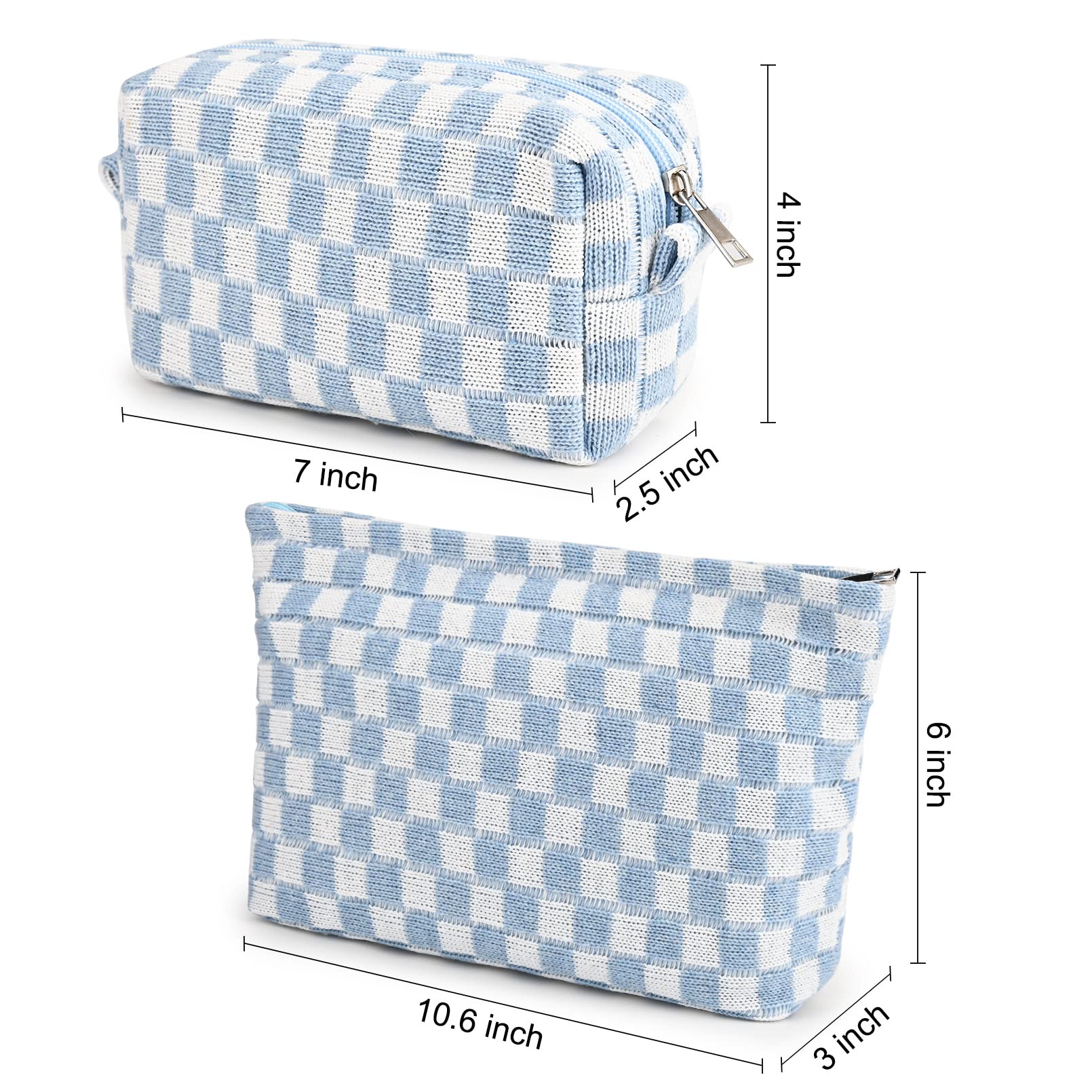 SOIDRAM makeup bag with metal zipper pulls keeps items safe