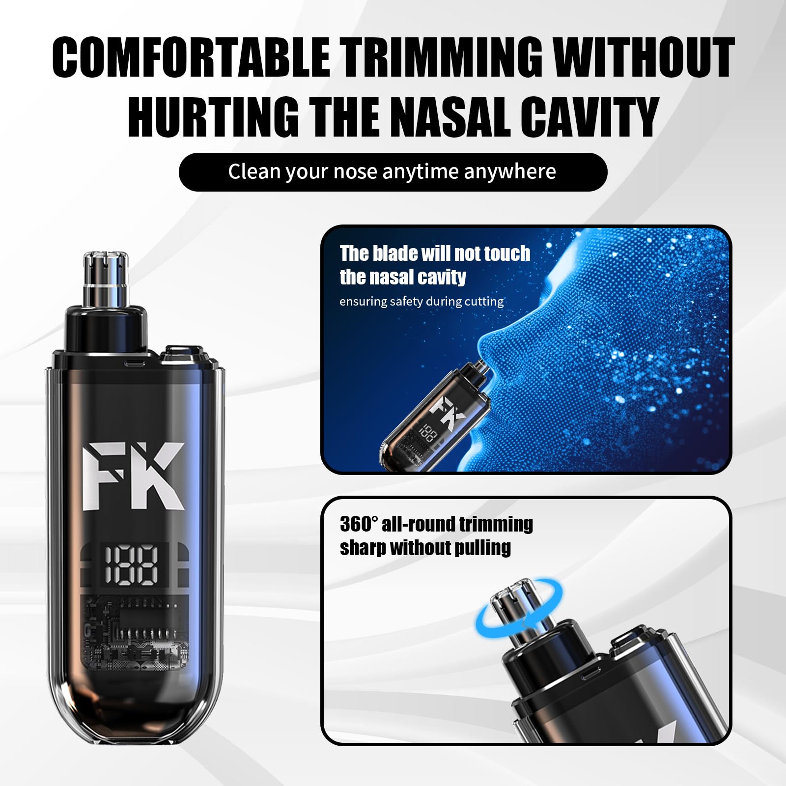 Soieho nose hair trimmer trimming safely and efficiently