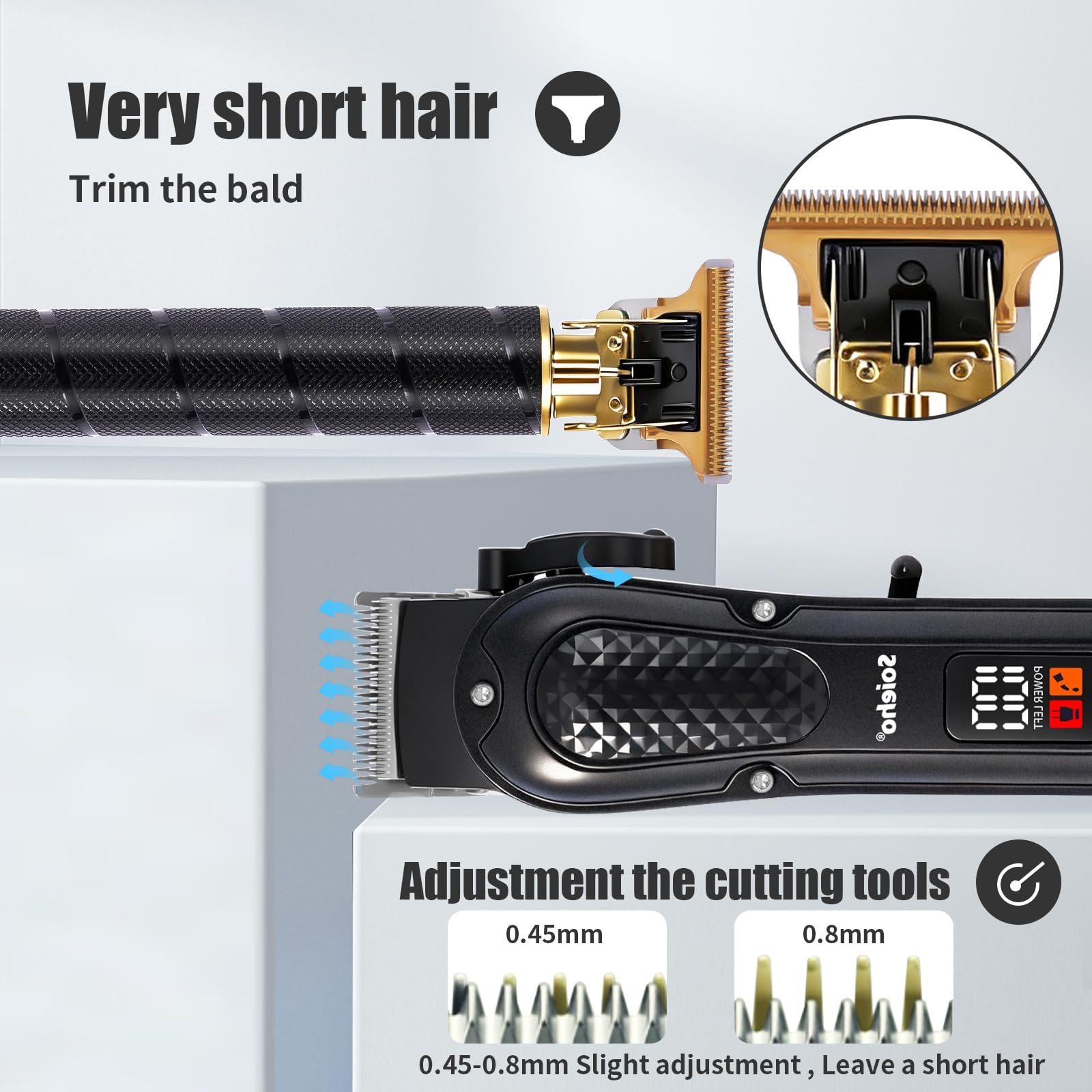Soieho Professional Hair Clipper storage bag and kit keeps accessories organized for travel.