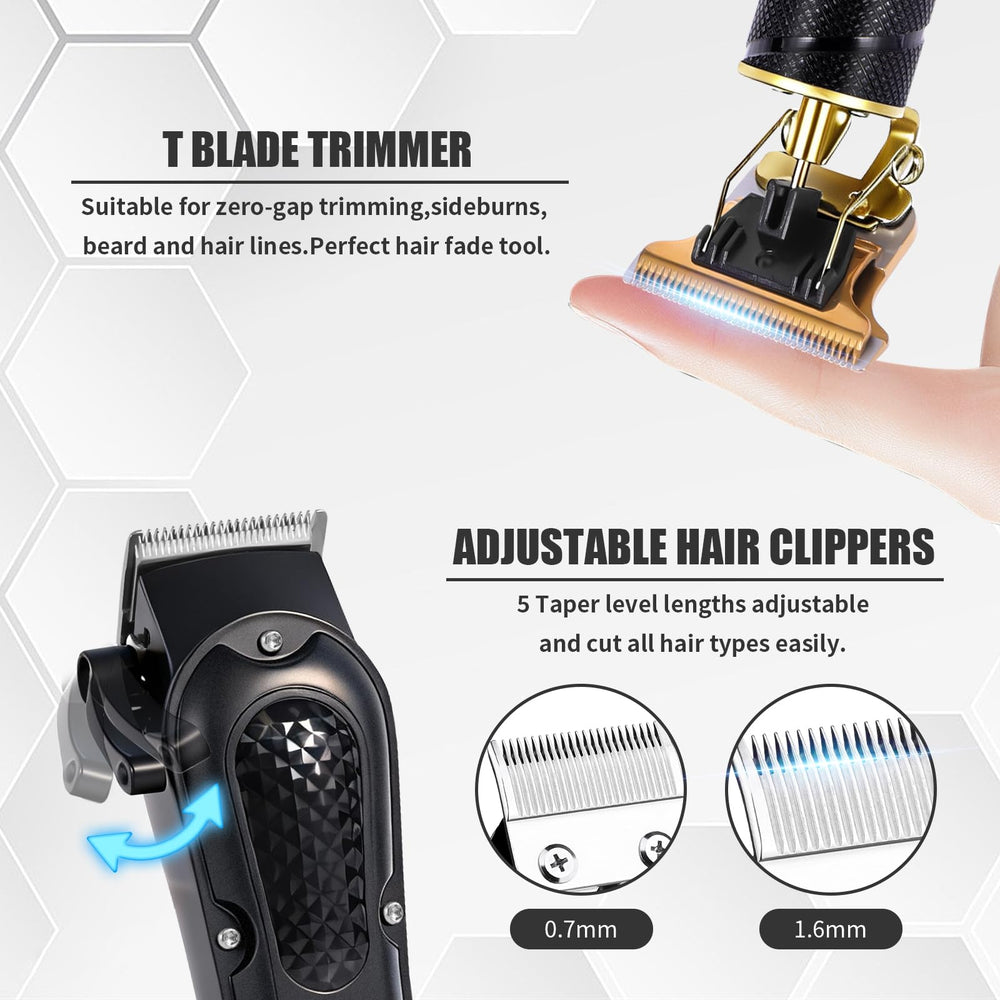 Soieho Professional Hair Clipper zero-clearance blades provide ultra-close cuts with precise control.