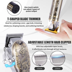 Soieho T-shaped trimmer detailing beard with adjustable comb