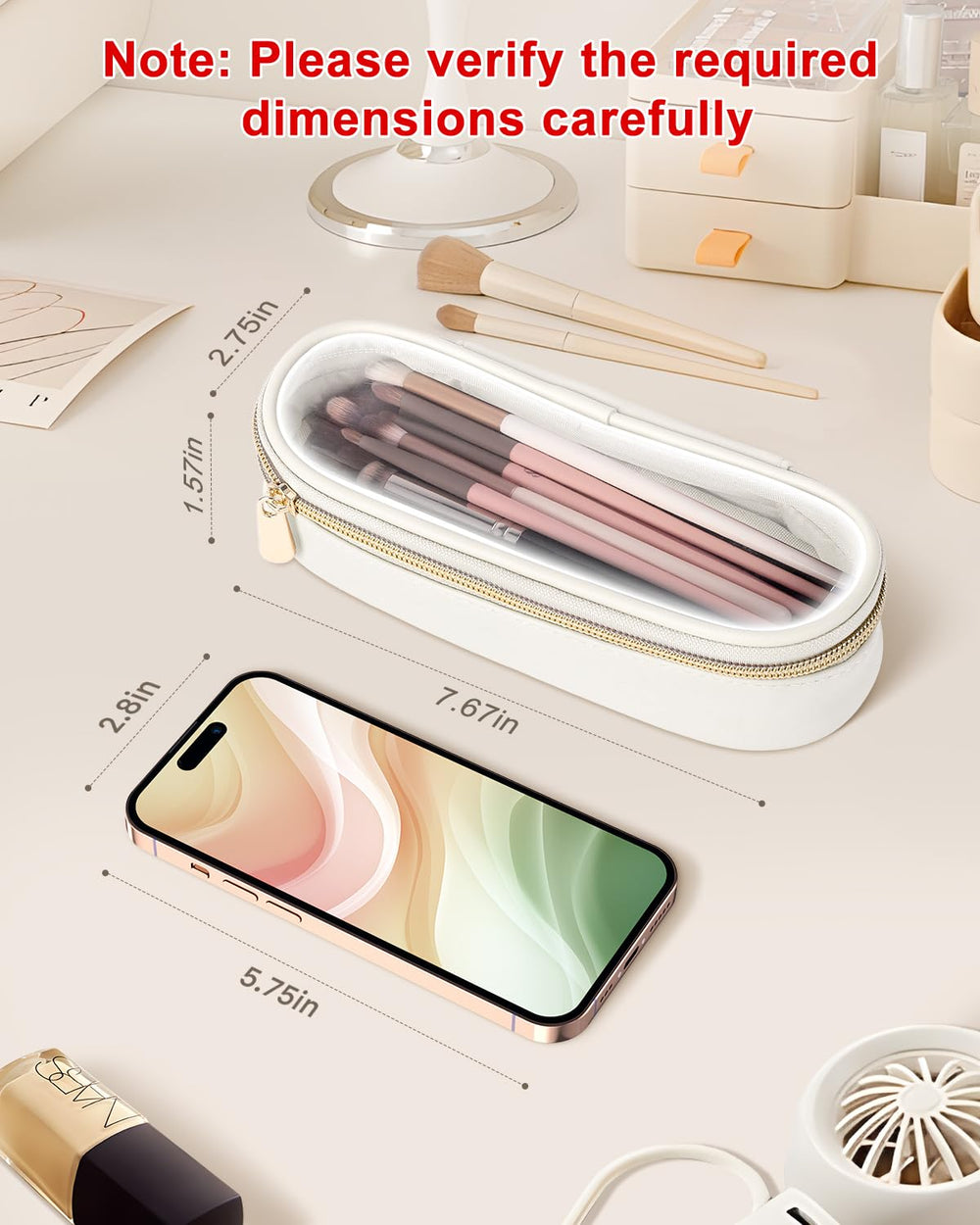 Soimeat transparent PVC makeup brush storage panel for quick brush identification.