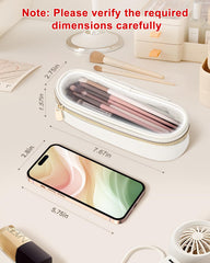 Soimeat transparent PVC makeup brush storage panel for quick brush identification.