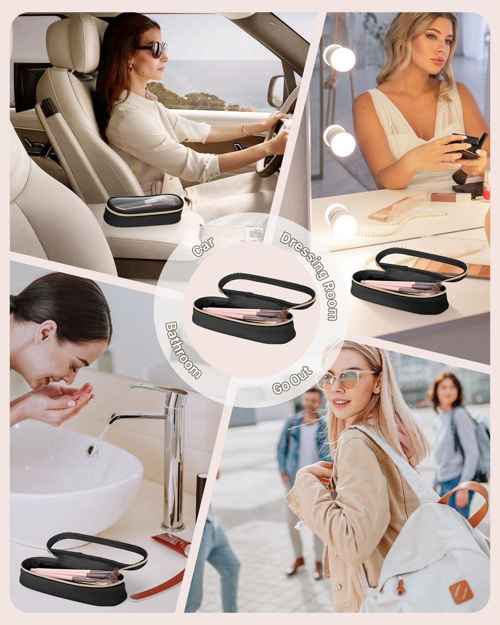Soimeat TSA-approved travel makeup case designed for compliant carry-on storage