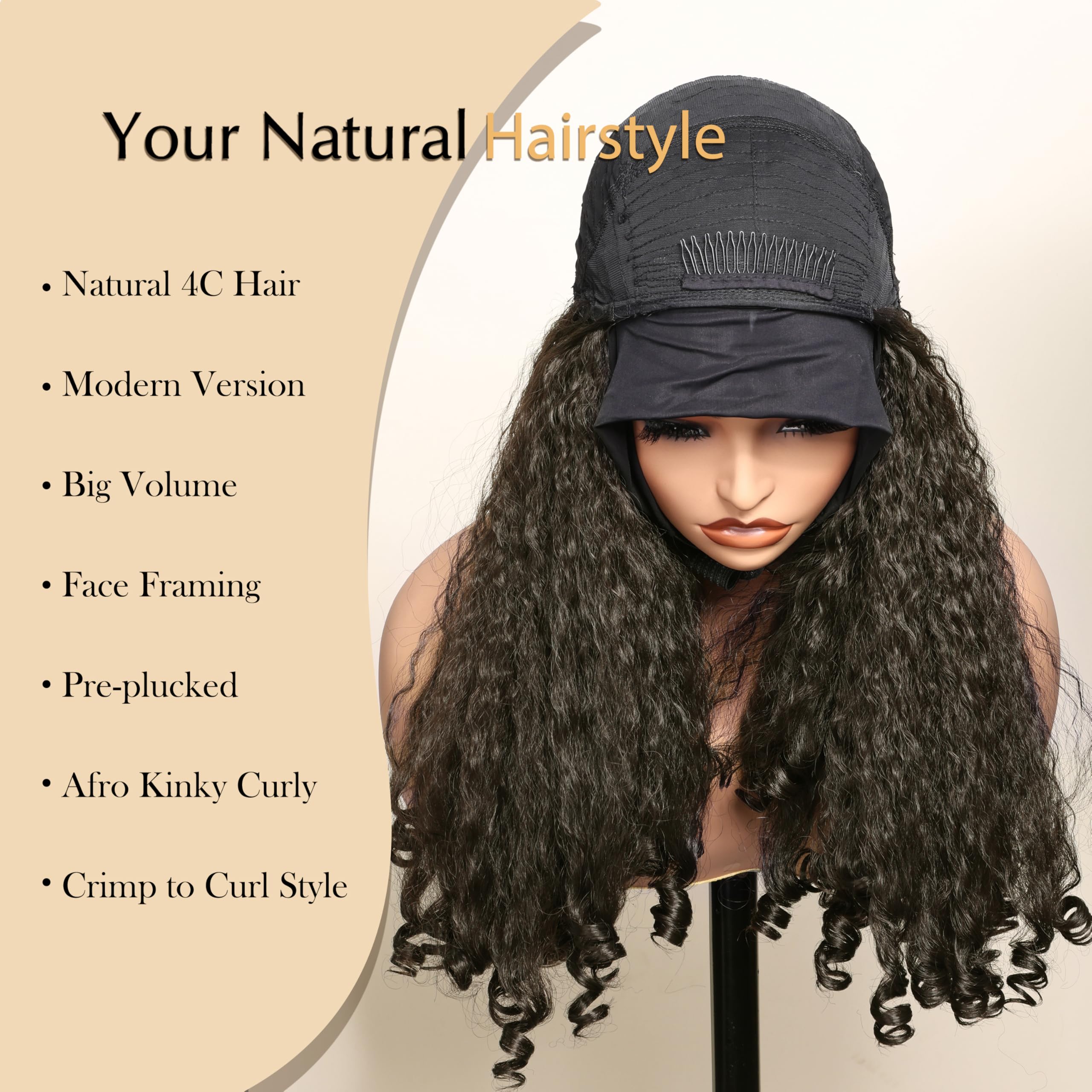 SOKU kinky-curly texture ends bounce wig highlights the end curls.