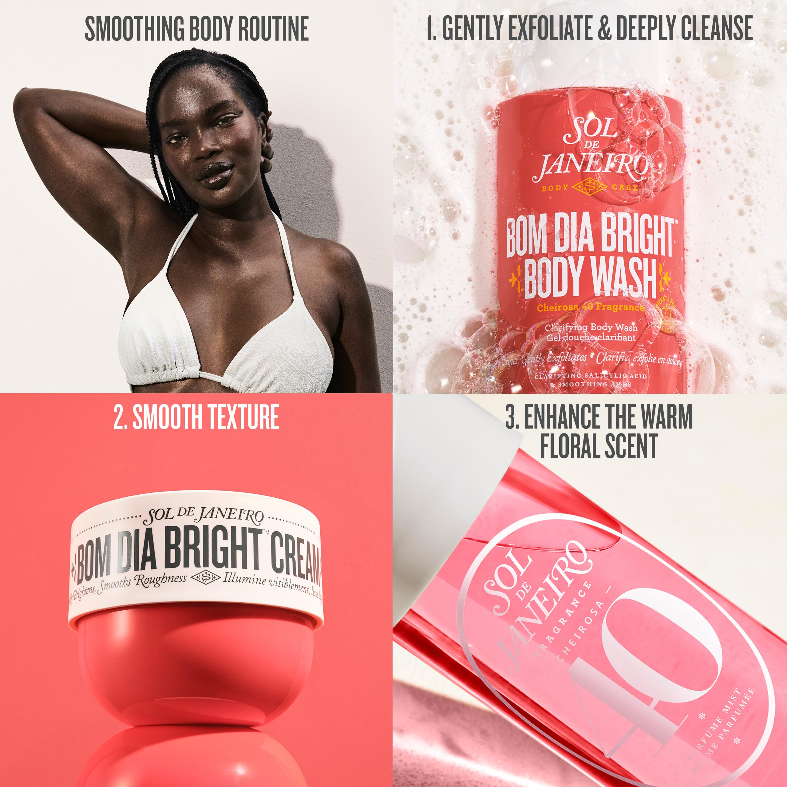 Sol de Janeiro Bom Dia AHA Body Cream luxe packaging with white cap