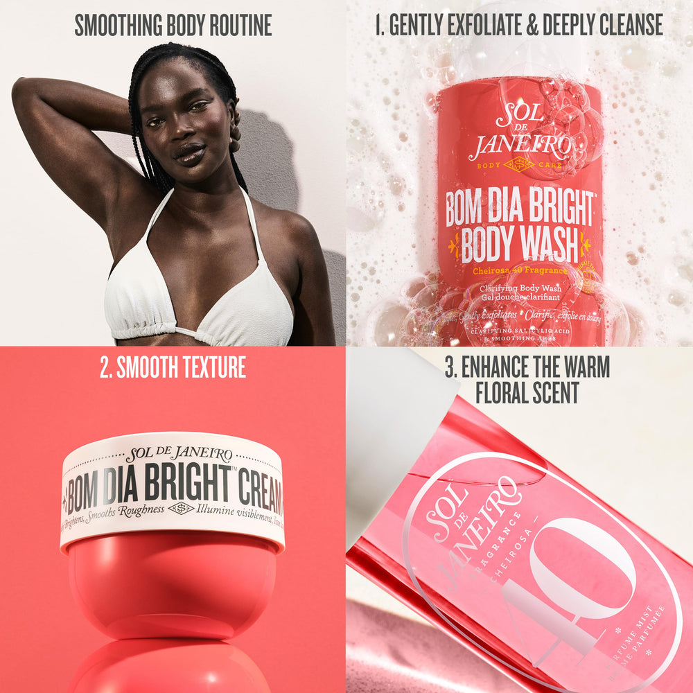 Sol de Janeiro Bom Dia AHA Body Cream luxe packaging with white cap