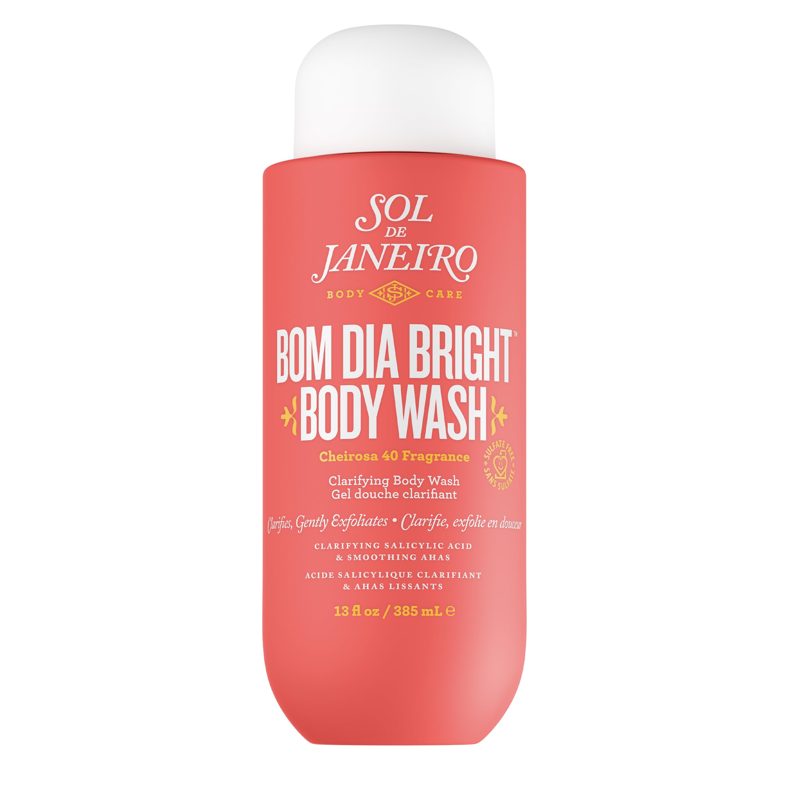 Sol de Janeiro Bom Dia Bright Body Wash creates a silky foam for cleansing and exfoliation.