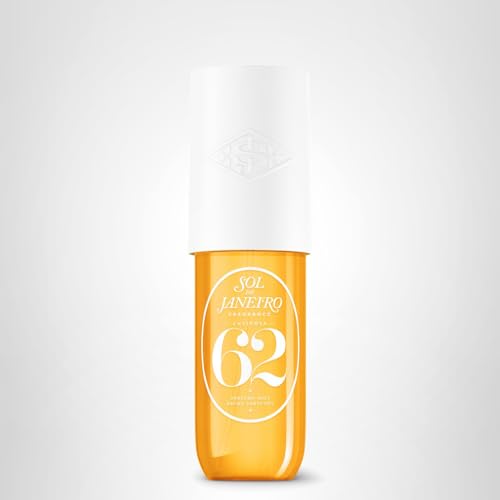 Full-size Cheirosa 62 bottle with vibrant Sol de Janeiro branding for everyday wear