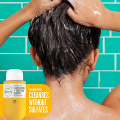 Sol de Janeiro Joia conditioner bottle highlights frizz control and hydration.