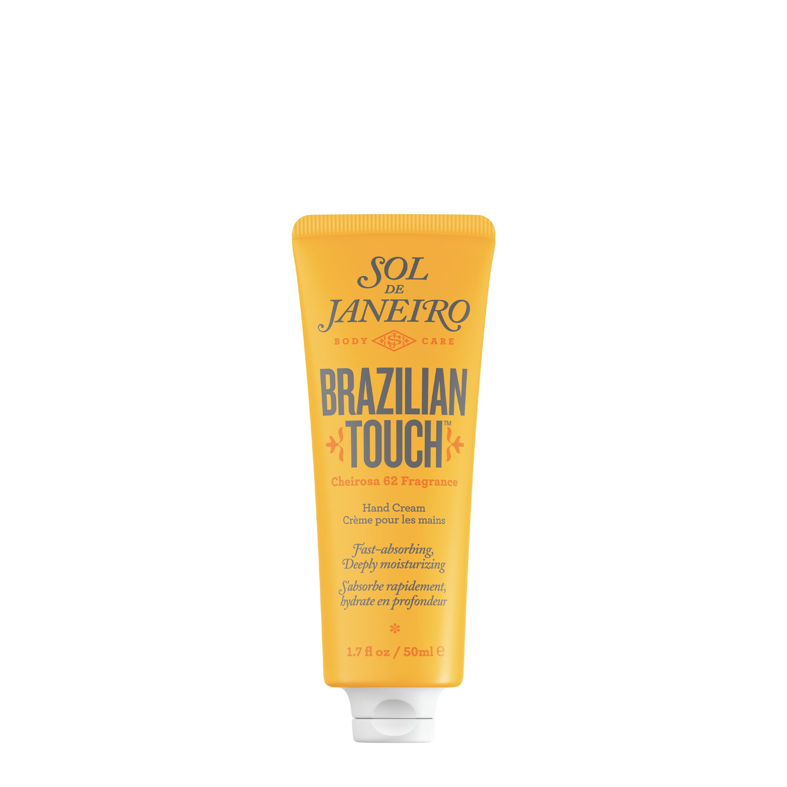 Sol de Janeiro Brazilian Touch, botella elegante para hidratación rápida.