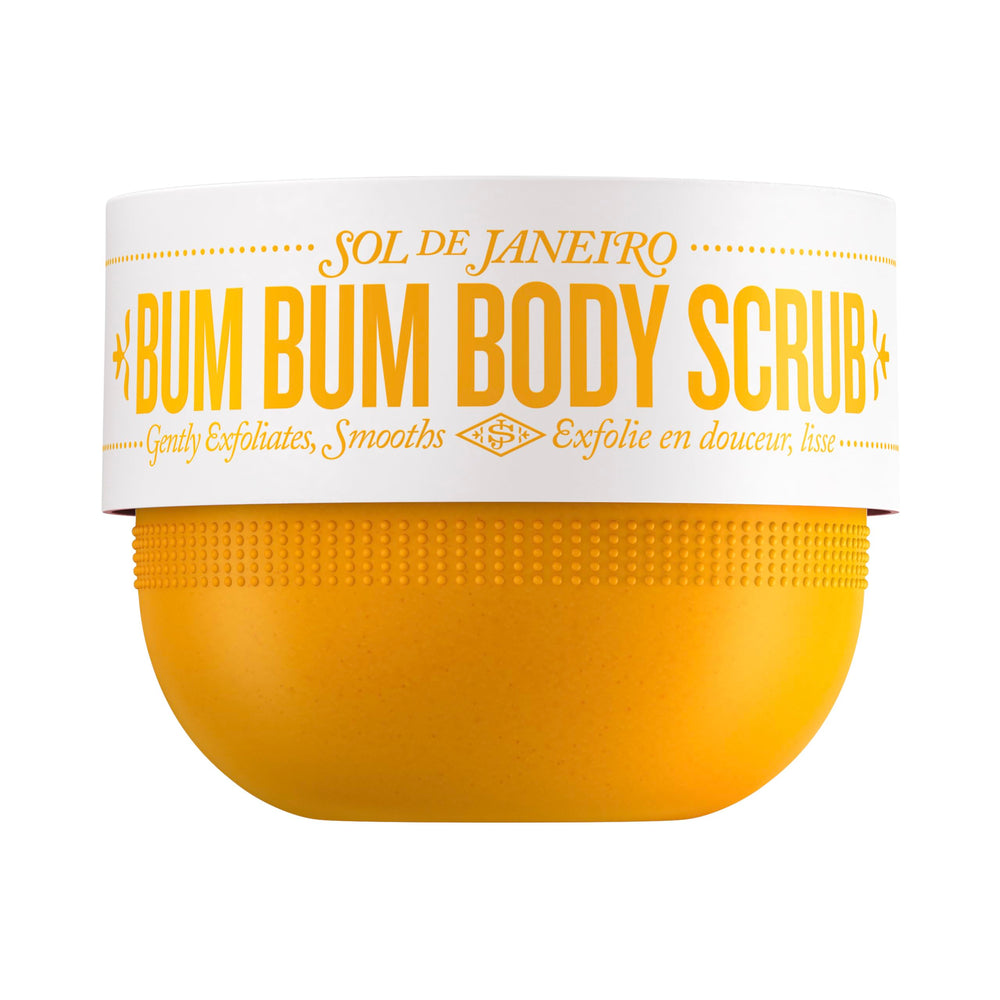 Sol de Janeiro Bum Bum Body Scrub packaging shown for spa-like exfoliation and smooth skin