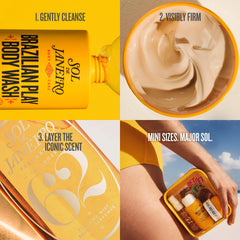 Sol de Janeiro Bum Bum Cream application demonstrates smooth, absorbed hydration.
