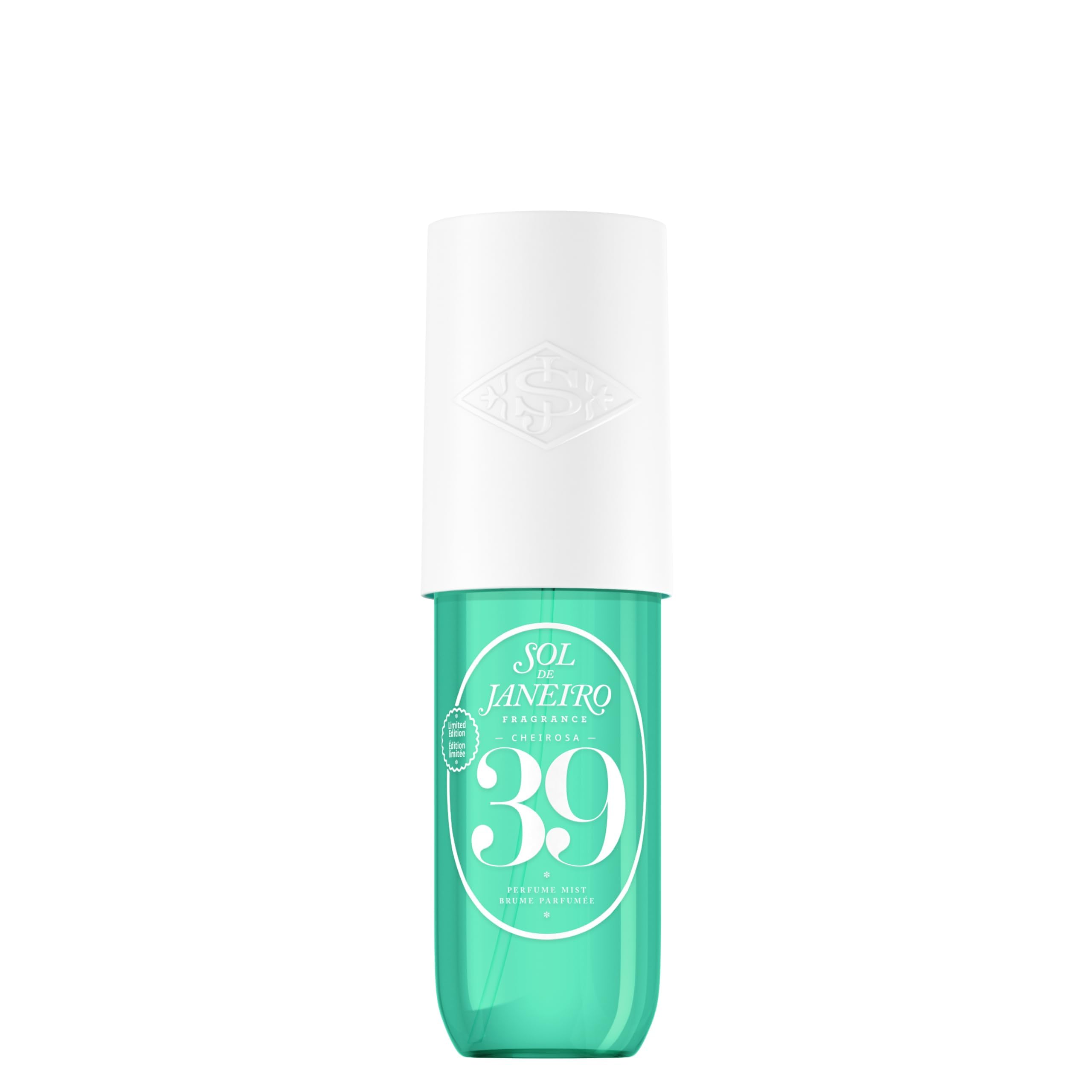 Sol de Janeiro Cheirosa 39 mist bottle with tropical coconut scent for hair and body.