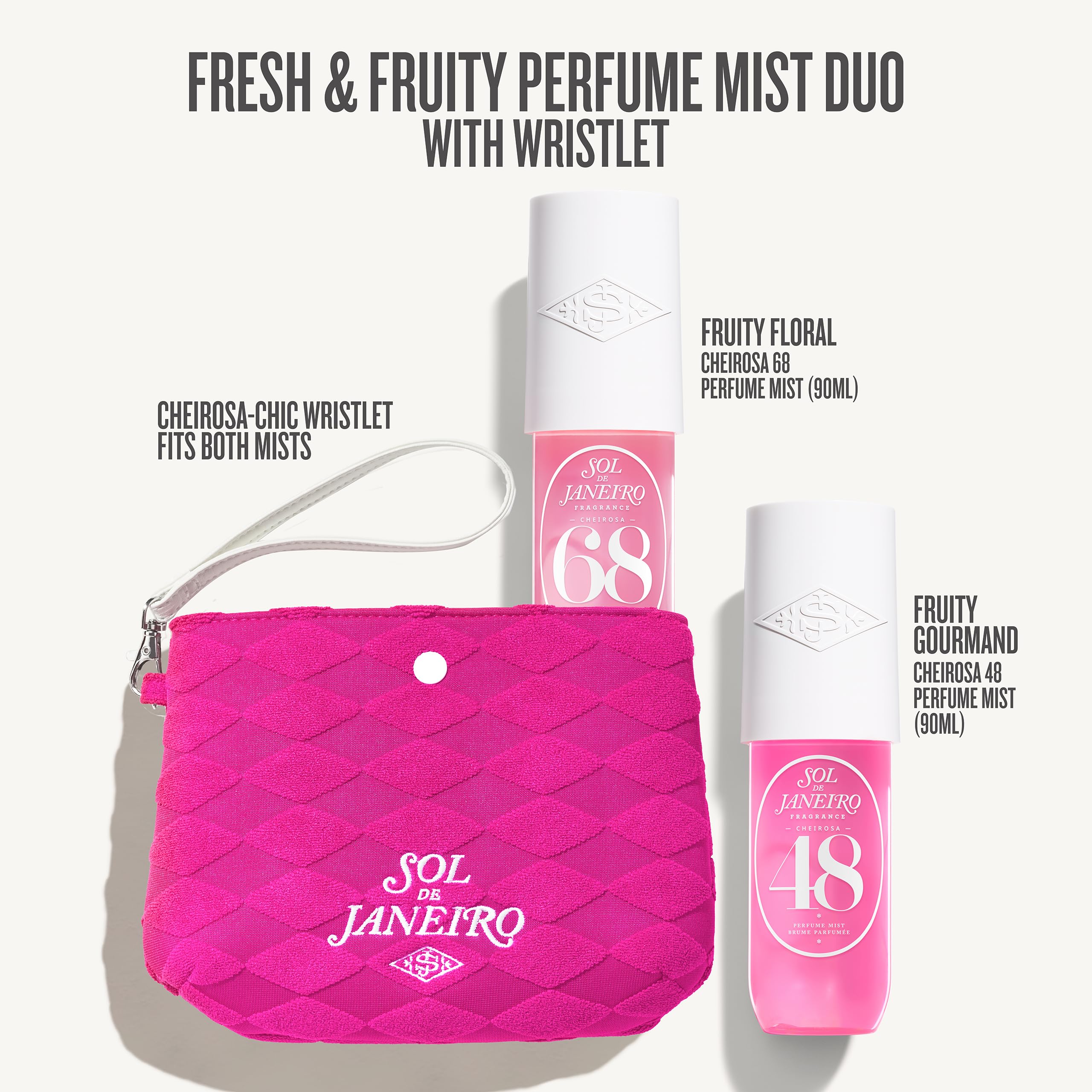 Sol de Janeiro Cheirosa 48 perfume mist bottle for a fresh tropical vibe.