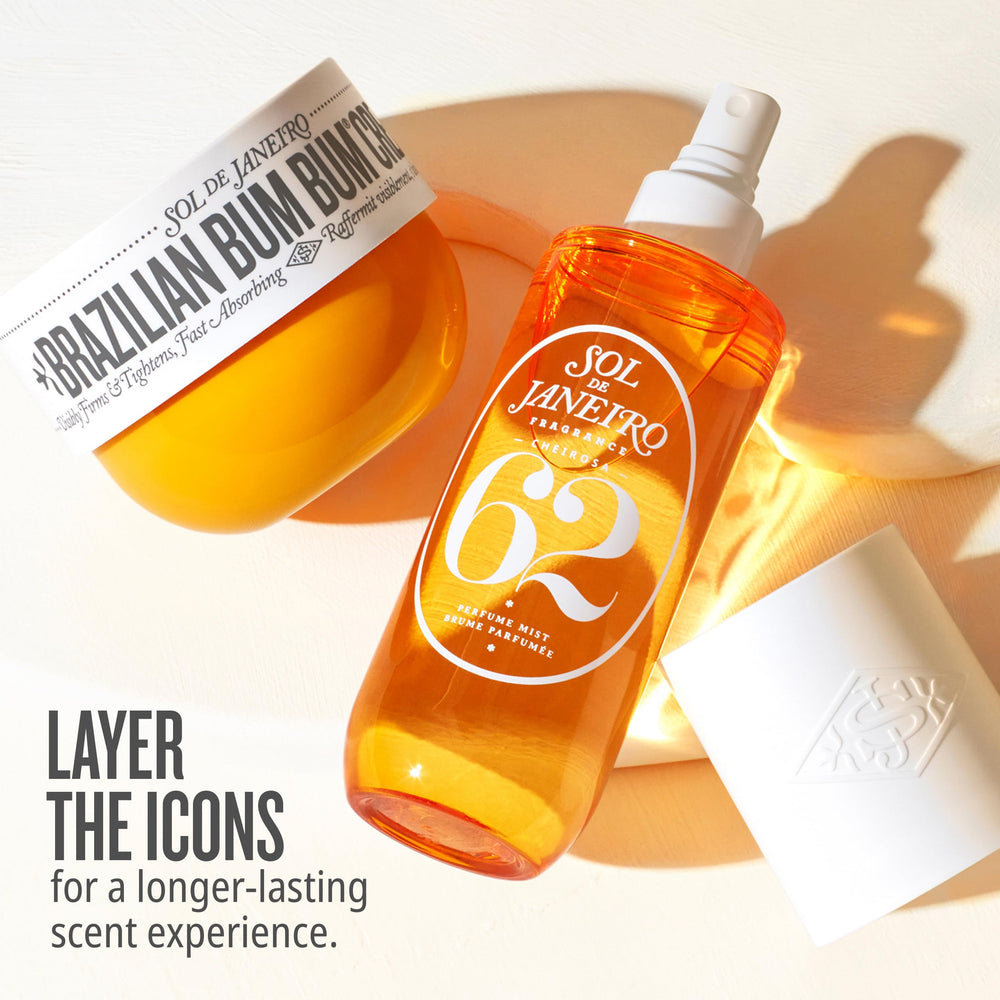Sol de Janeiro Cheirosa 62 salted caramel ambience evokes sunlit moments.