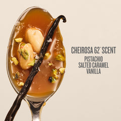 Cheirosa 62 vanilla note highlights a warm gourmand fragrance.