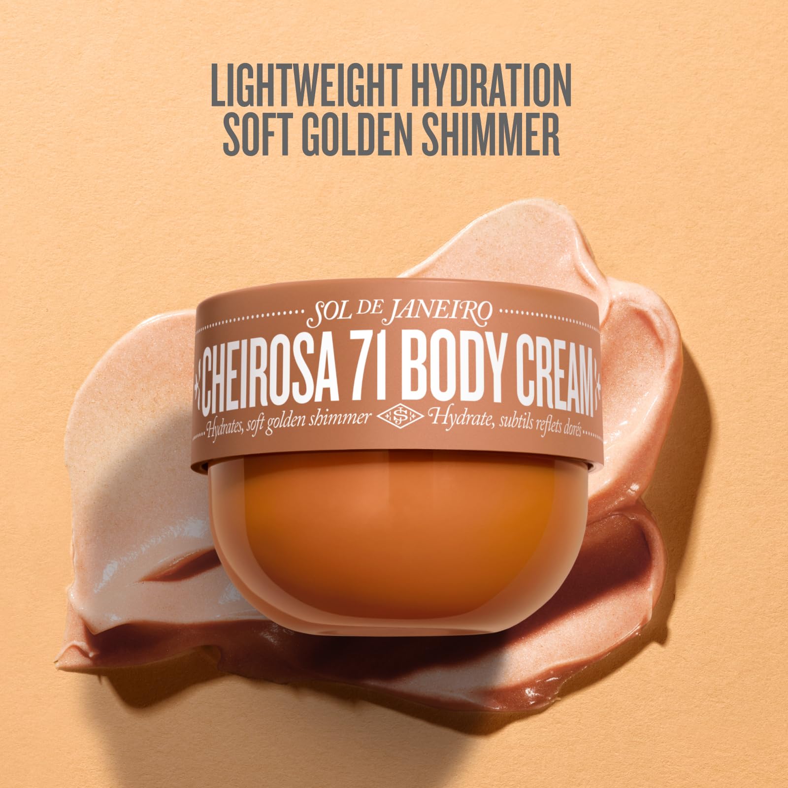 Sol de Janeiro Cheirosa 71 cream swirl showcasing vanilla aroma for smooth skin.