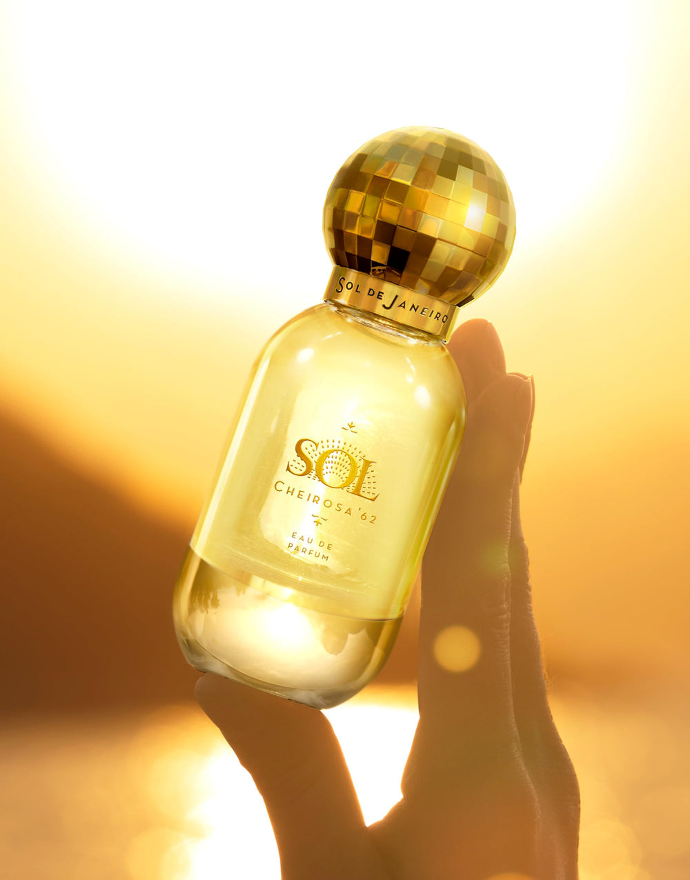 Sol de Janeiro Cheirosa 62 cap and bottle close-up with premium packaging