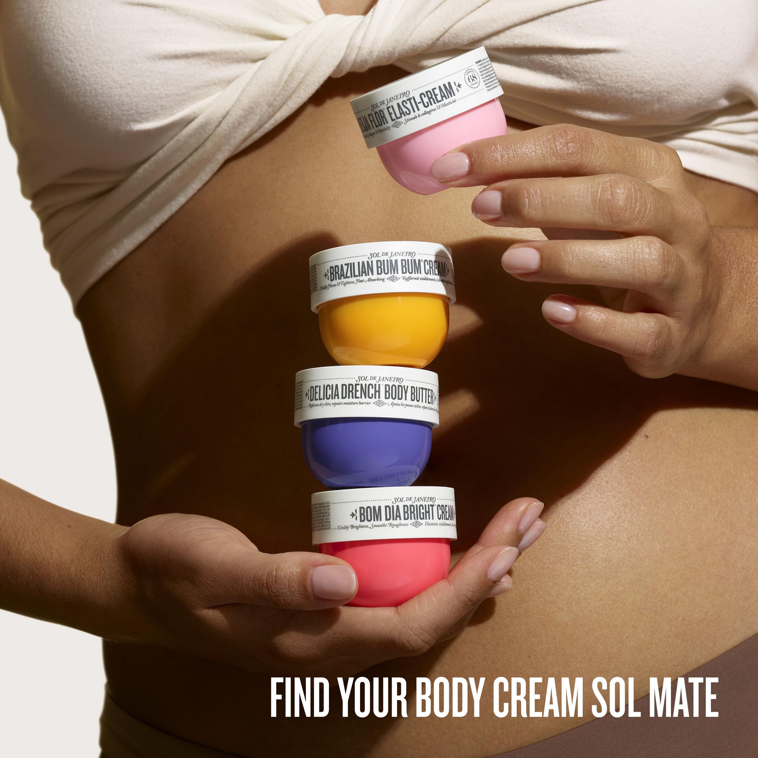 Sol de Janeiro collection swatches showing mini textures and colors.