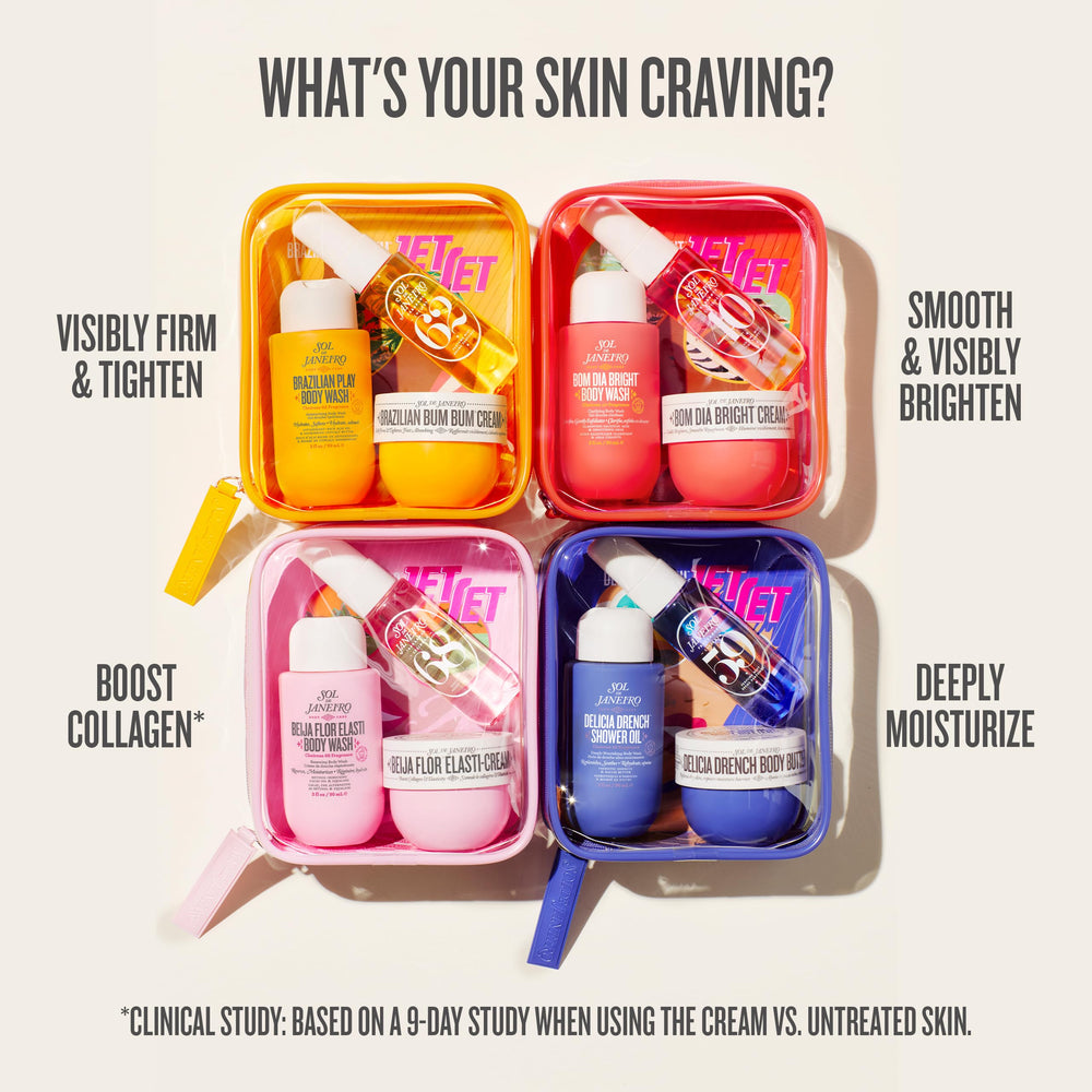 Sol de Janeiro Delícia Drench Kit collection groups the trio for easy shopping.