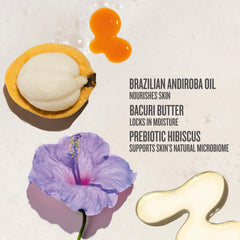Close-up of Delícia Drench Shower Oil being dispensed for skin nourishment