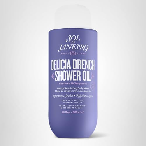 Travel-size 90ml Delícia Drench Shower Oil in a compact kit