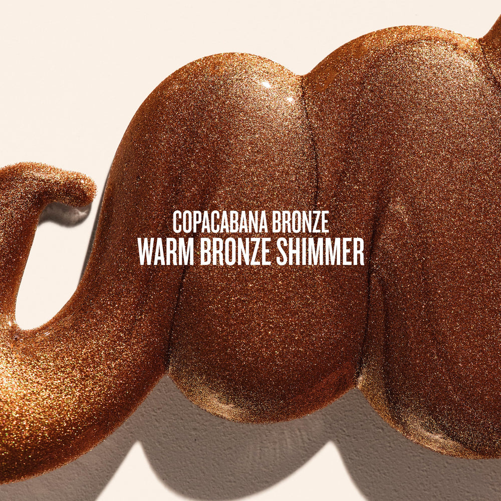 Sol de Janeiro Glowmotions glow oil application on skin for bronze shimmer.
