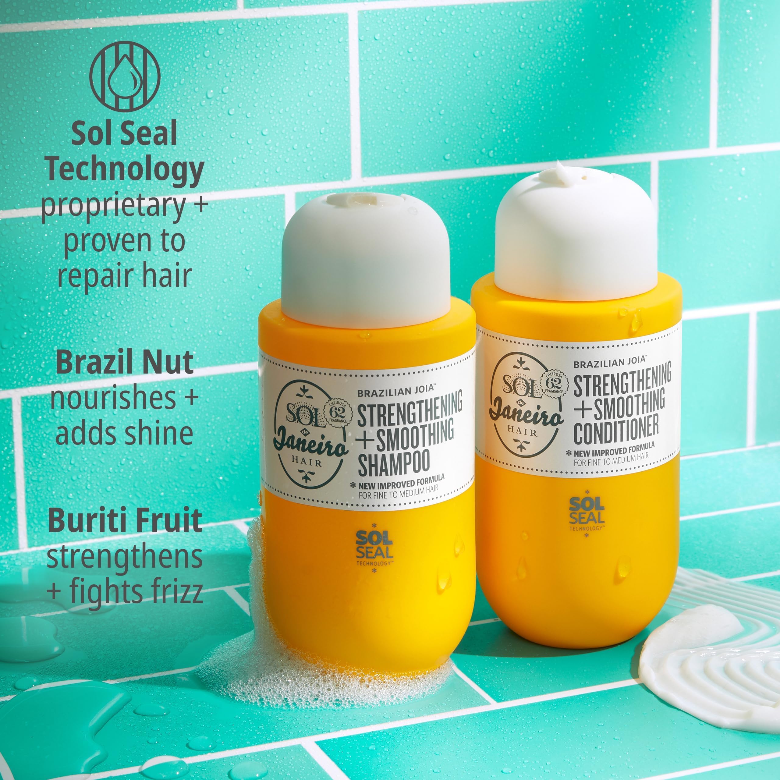 Sol de Janeiro lifestyle vanity shot invites a pampering shower routine.