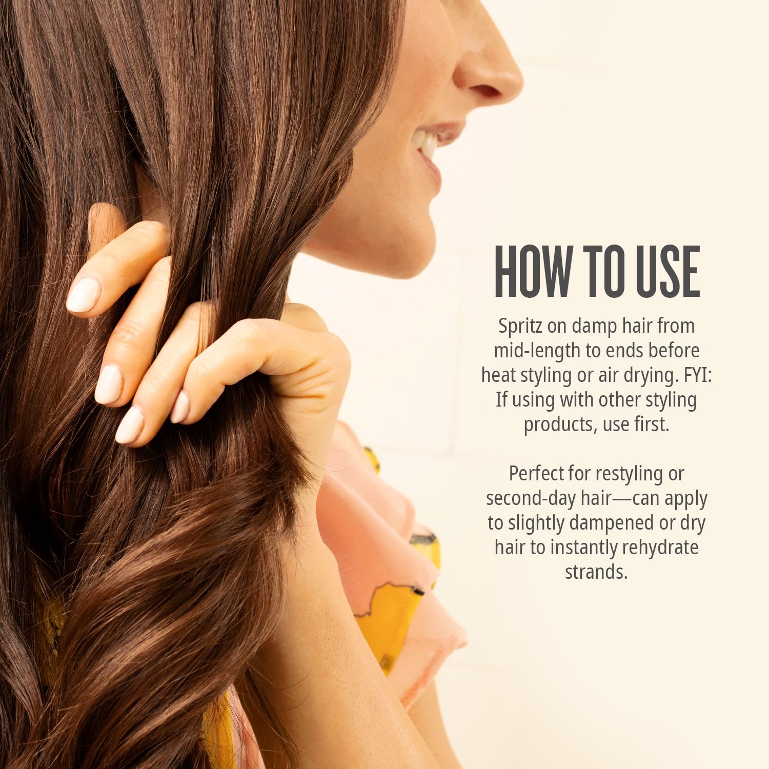 Sol de Janeiro Restyling spray used for quick second-day refresh.