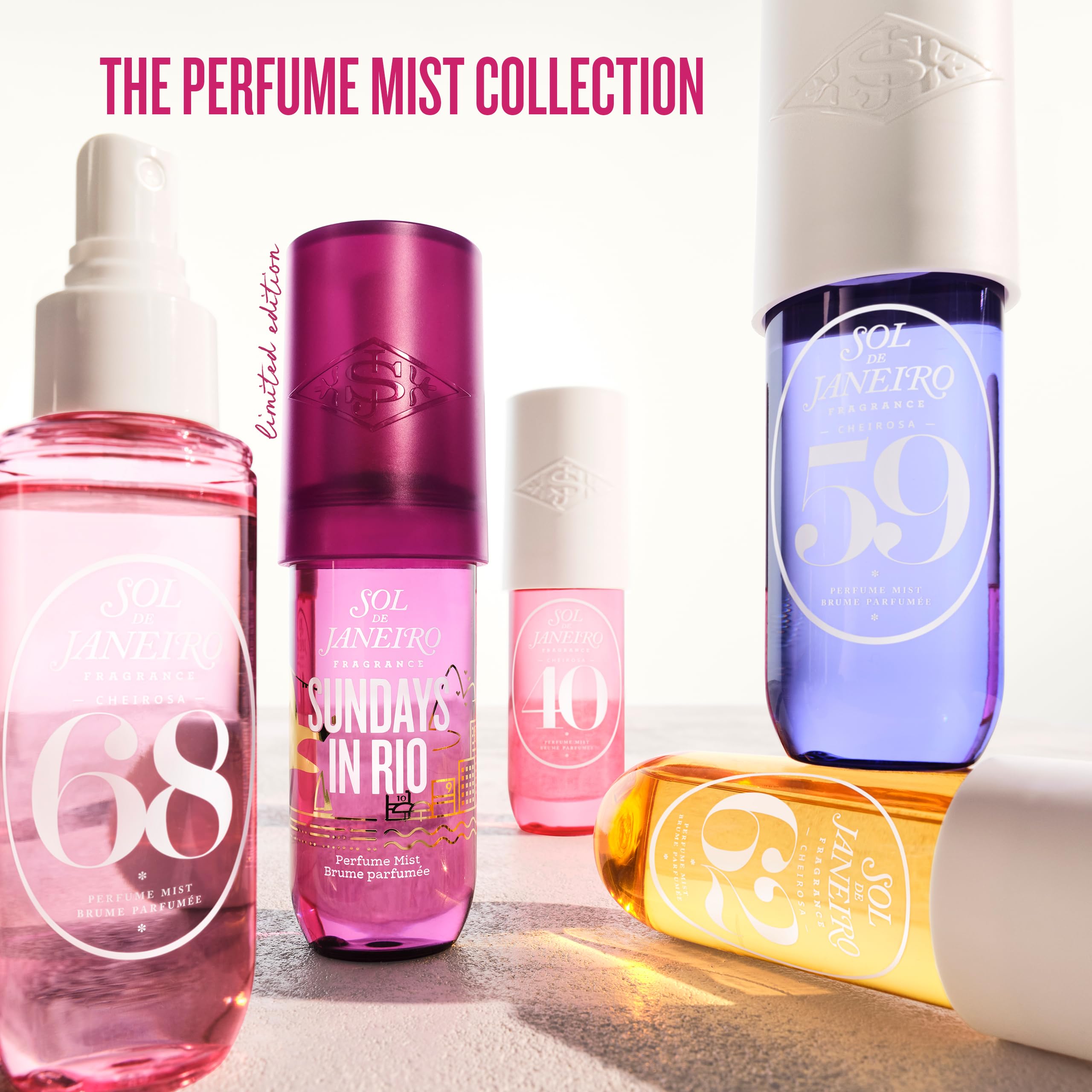 Sol de Janeiro Sundays in Rio spray usage image, ideal for hair and body.