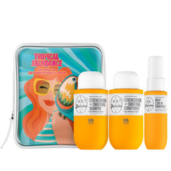 Sol de Janeiro Tropical Abundance Trio packshot for travel-friendly hair repair.