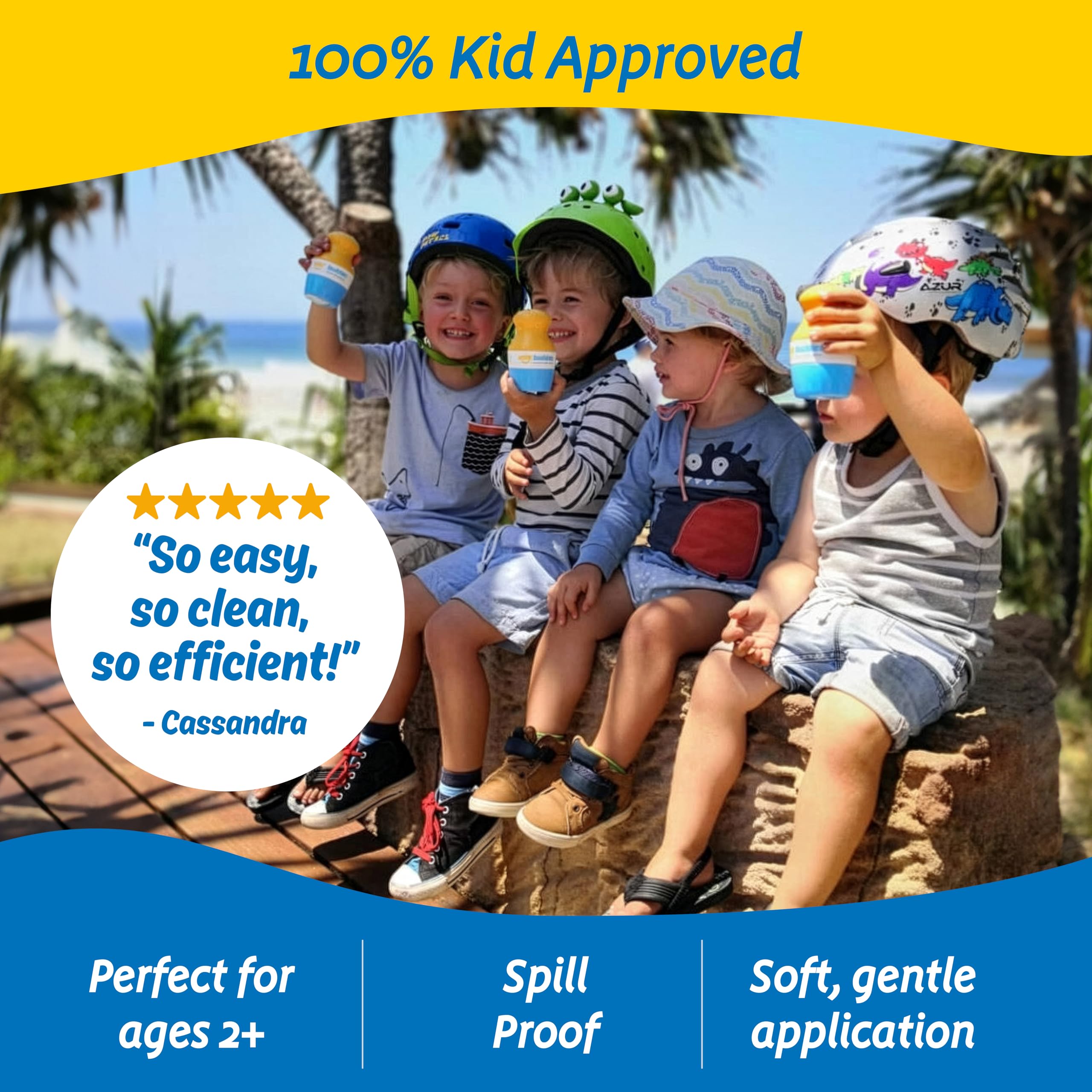 Solar Buddies lid and roller open showing easy application
