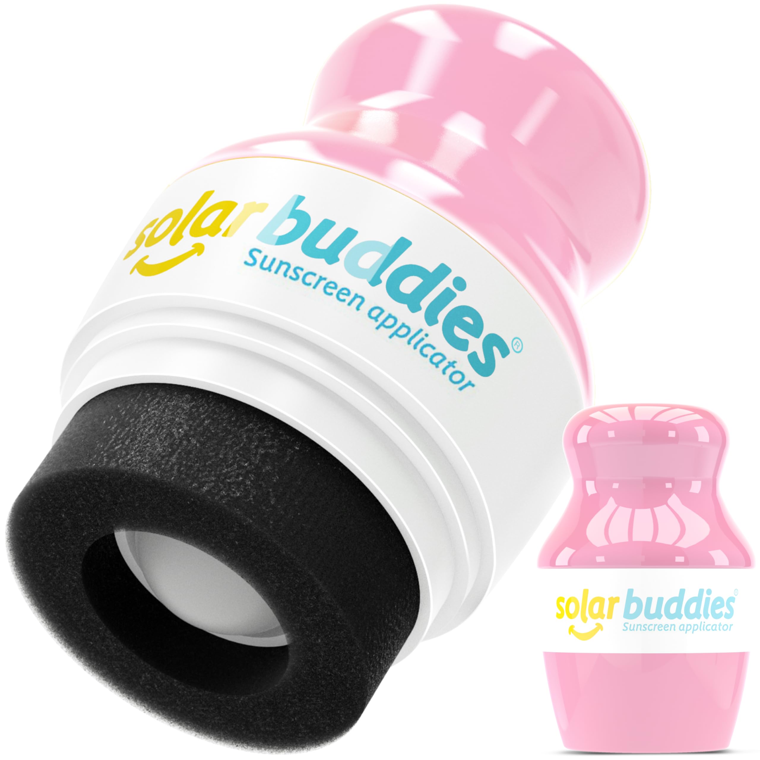 Aplicador Solar Buddies rosa completo listo para uso rápido y limpio