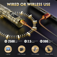 Solati lightweight, long-lasting battery supports barber-level sessions at home.