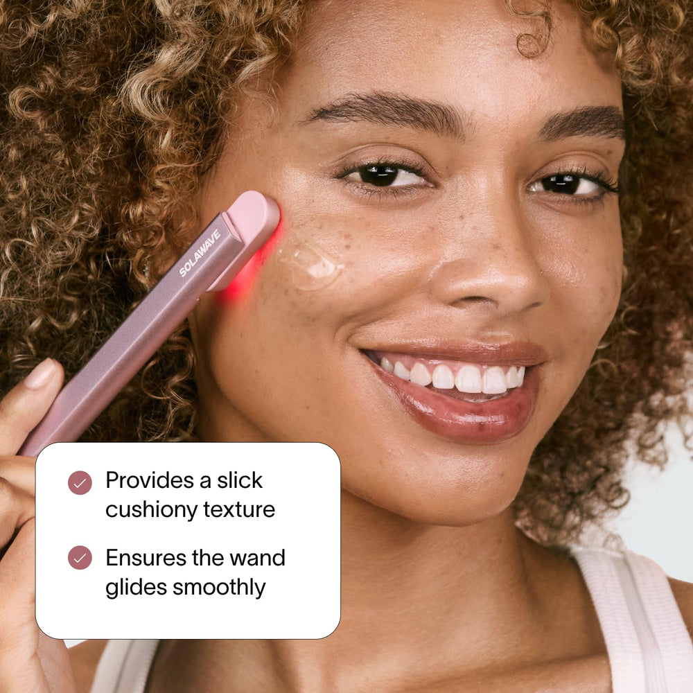 Solawave LightBoost technology enhances red light therapy results during use.
