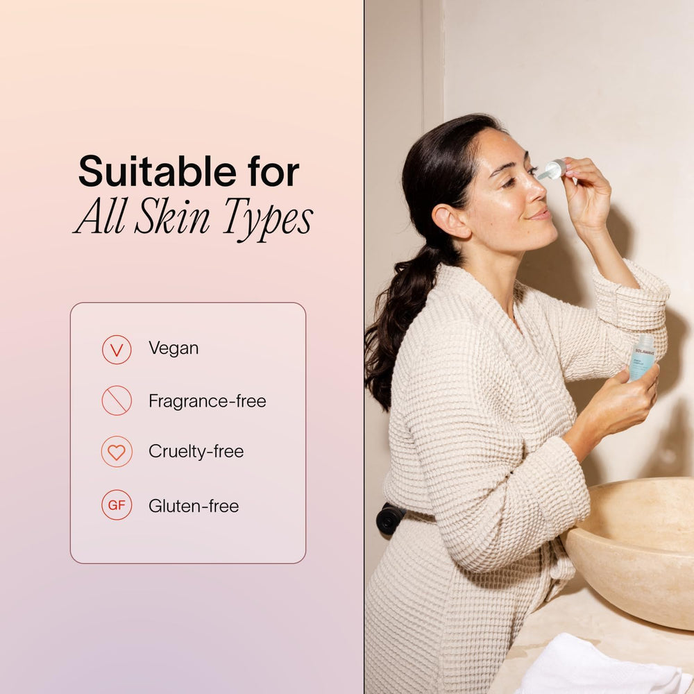 Elegant Solawave Renew Complex packaging emphasizes vegan, cruelty-free formula.