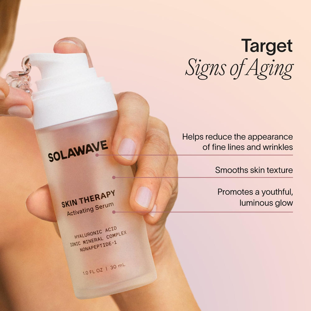 Solawave wand serum non-greasy formula ideal for daily use.