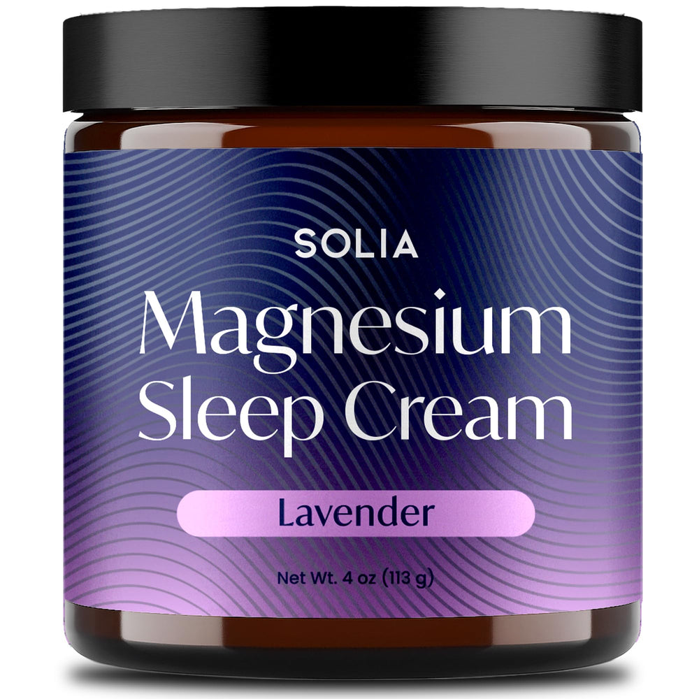 Solia Magnesium Sleep Cream, recuperación nocturna, piel suave al despertar.