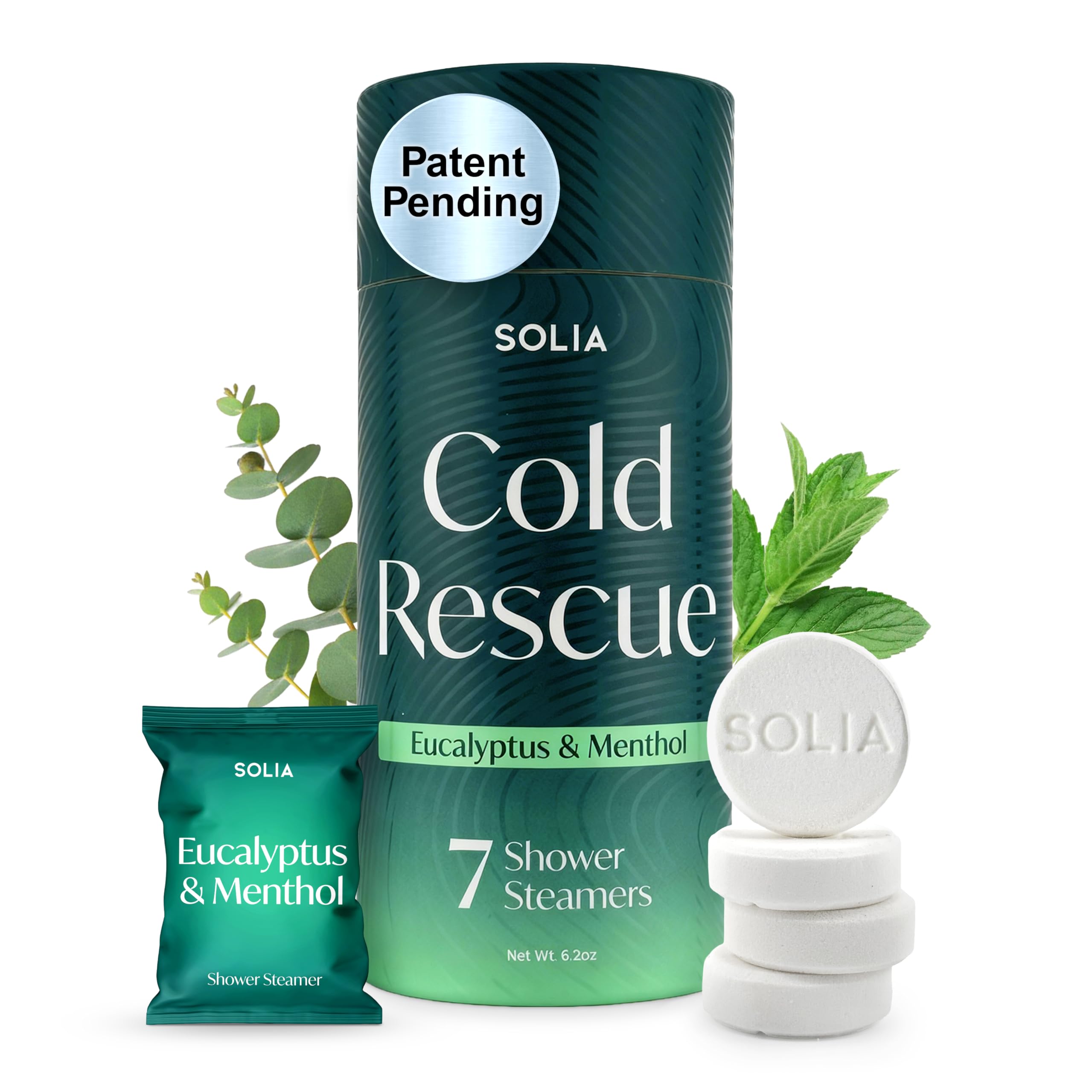Solia tableta de vapor para ducha con eucalipto y mentol, aroma revitalizante para empezar el día