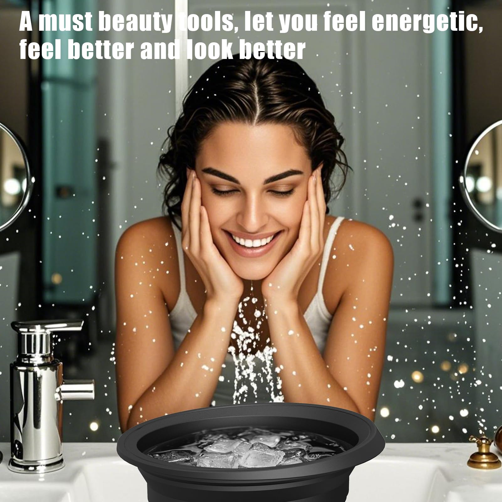 Solldgt collapsible face tub for travel skincare on the go