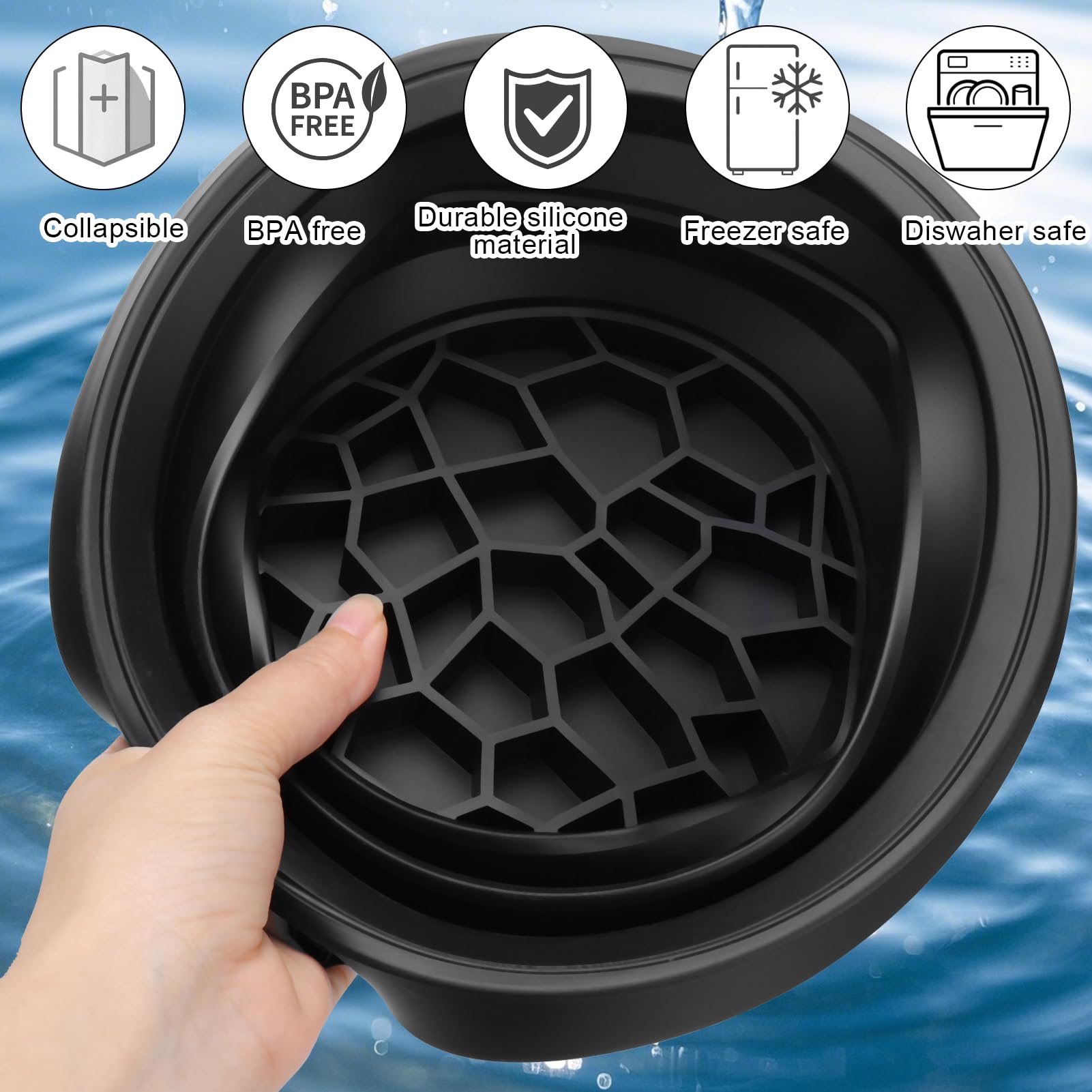 Solldgt collapsible bowl becomes a 1-inch disc for gym bags
