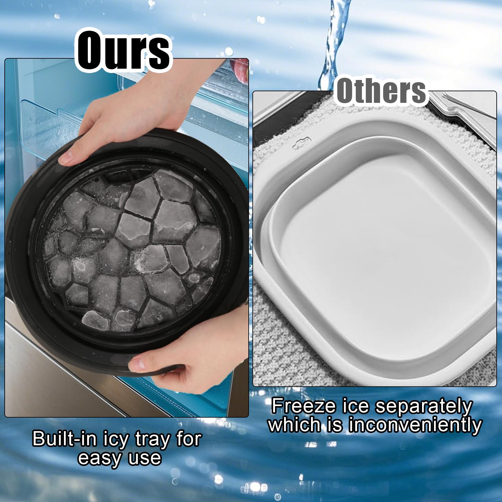 Solldgt facial ice plunge bowl for full-face cooling and refreshing relief