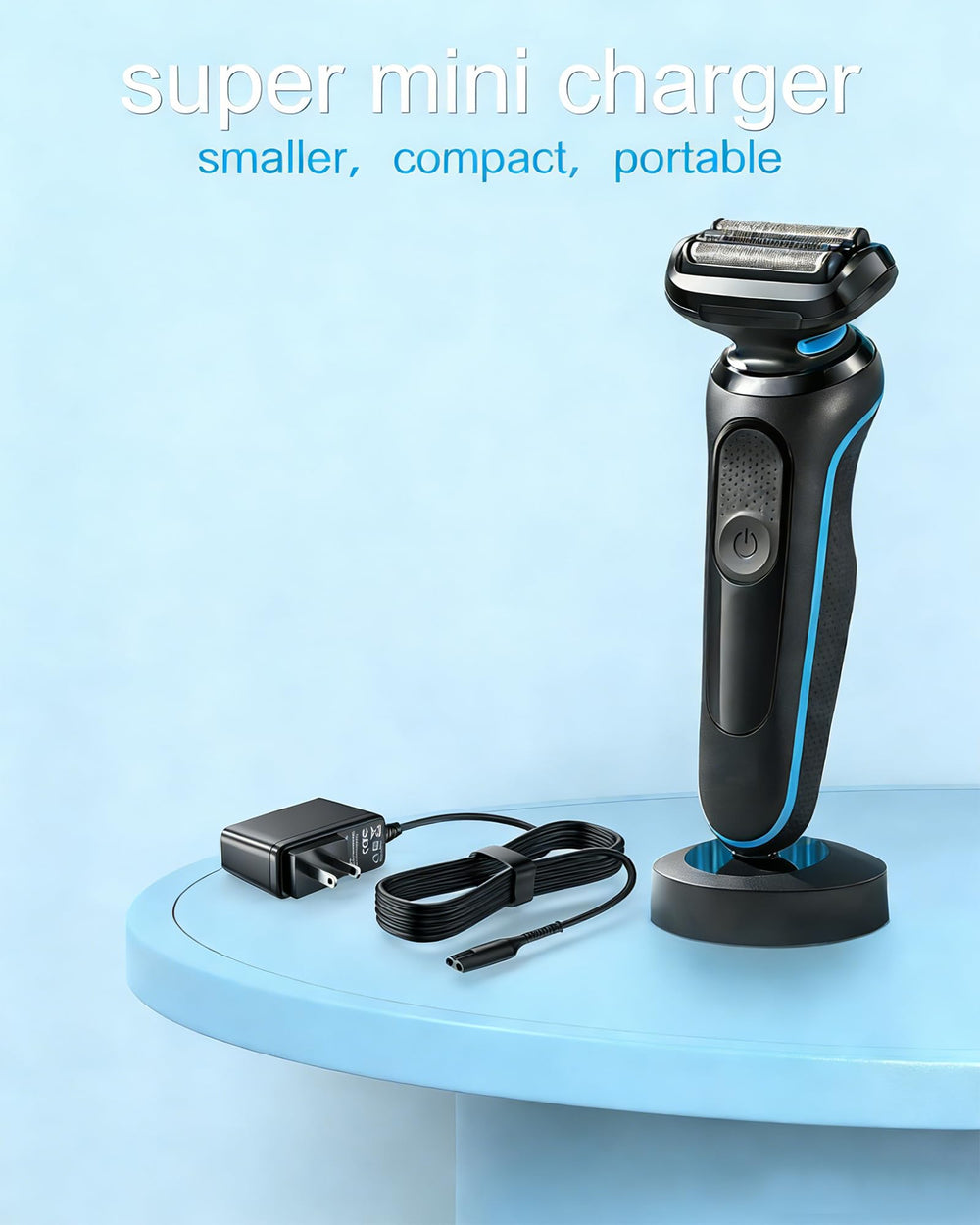 Solopen 12V charger for Braun Series 1, quick and safe top-ups anywhere.