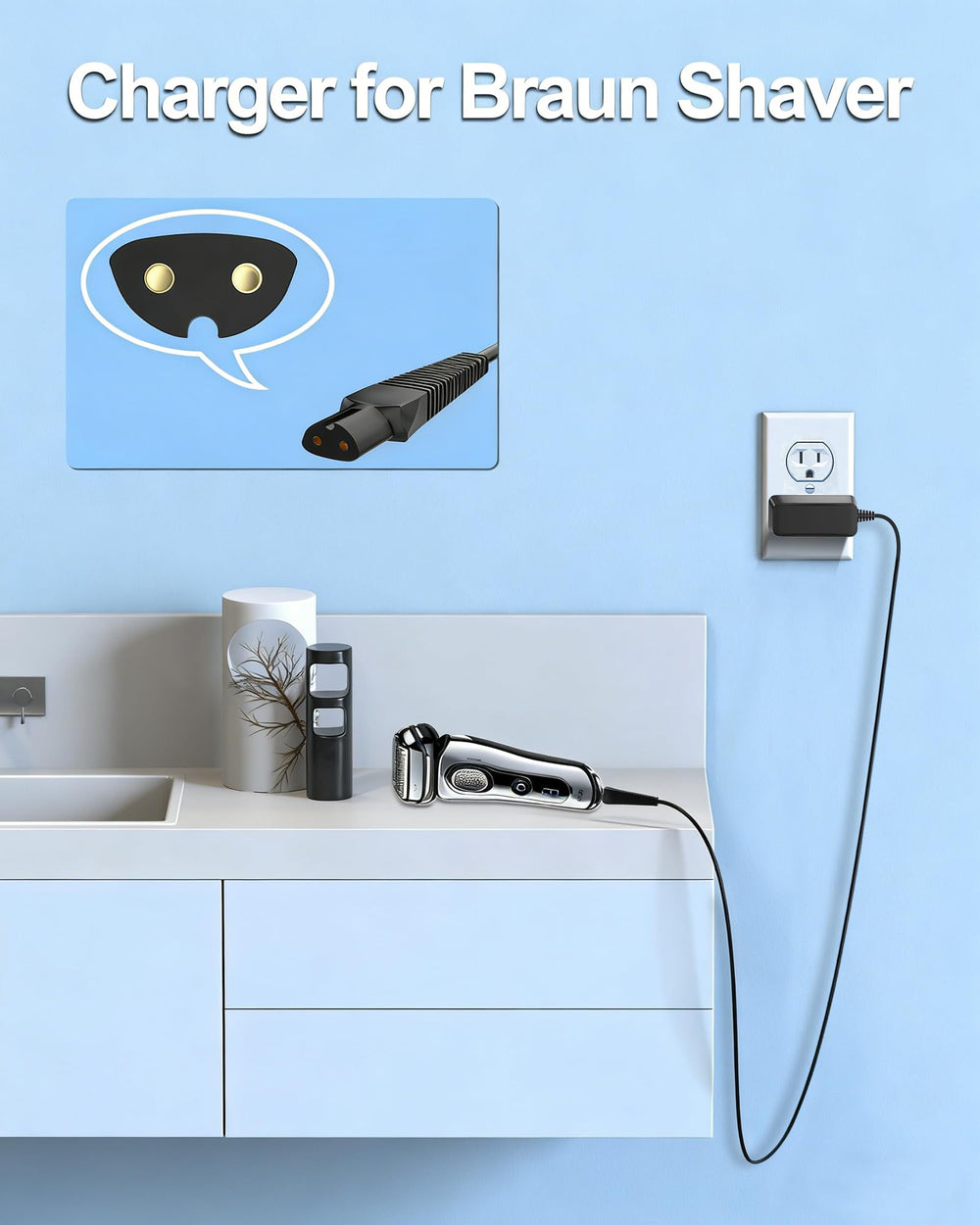 Solopen 12V charger for Braun Series 3, dependable charging while traveling.
